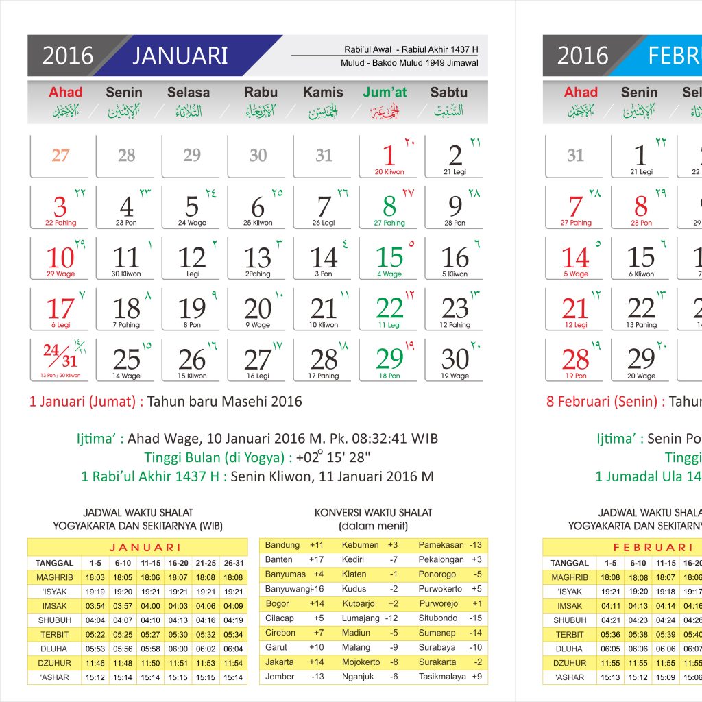 kalender muhammadiyah 2016 full